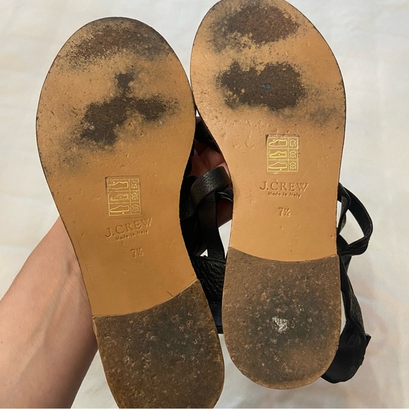 J. Crew Black gladiator Strappy Sandals made in Italy - Picture 8 of 8